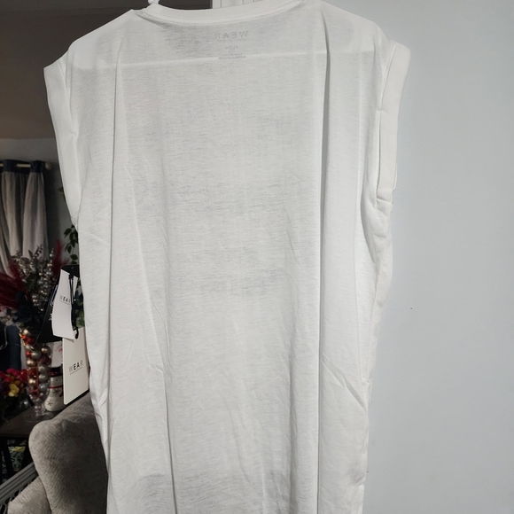 Team Apparel White and Blue Women's Top - Picture 2 of 3